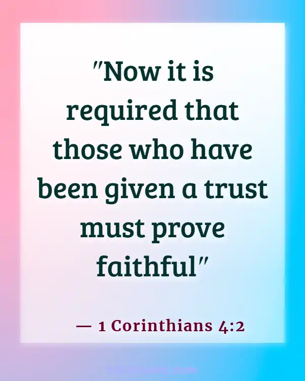 Bible verses About Lottery (1 Corinthians 4:2)