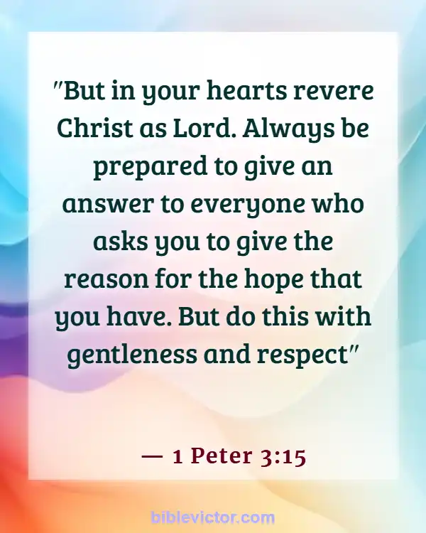 Bible verses About Keeping Company With Sinners (1 Peter 3:15)