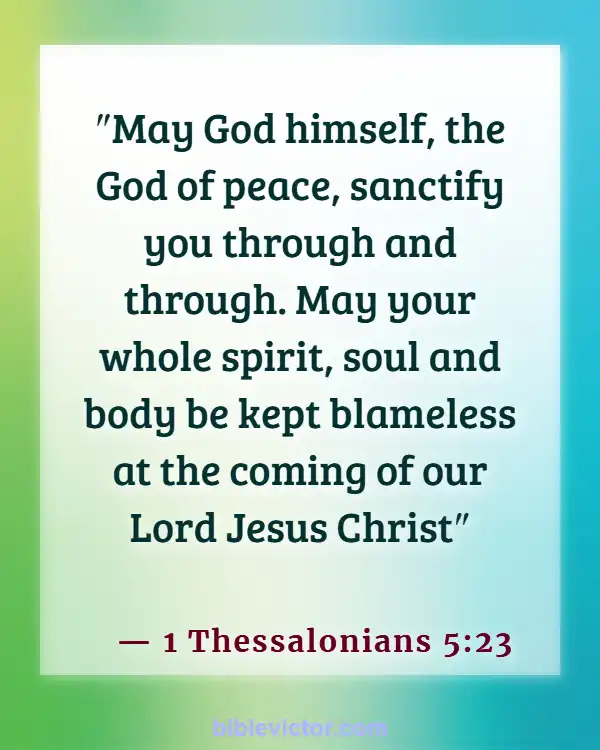 Bible verses About Peace Of Mind (1 Thessalonians 5:23)