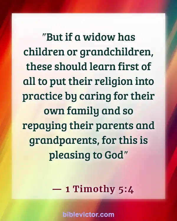 Bible verses About Honor Mother (1 Timothy 5:4)