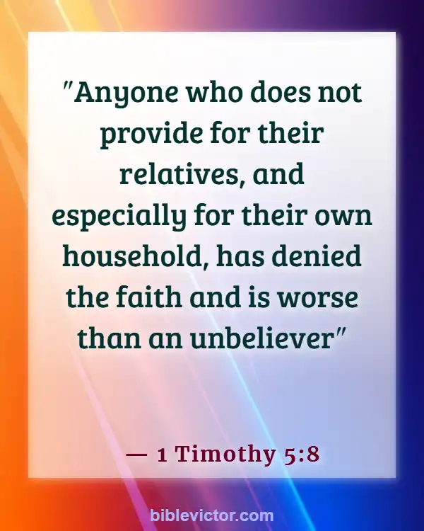 Bible Verses About Leaving Family For God (1 Timothy 5:8)