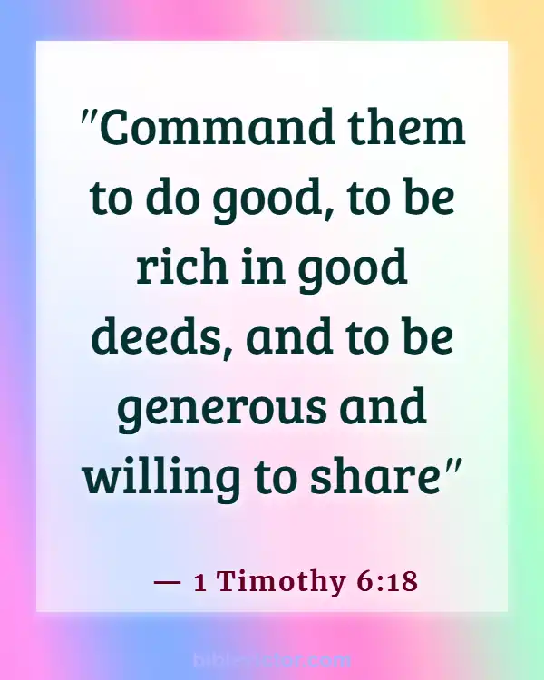 Bible verses About Handling Money (1 Timothy 6:18)