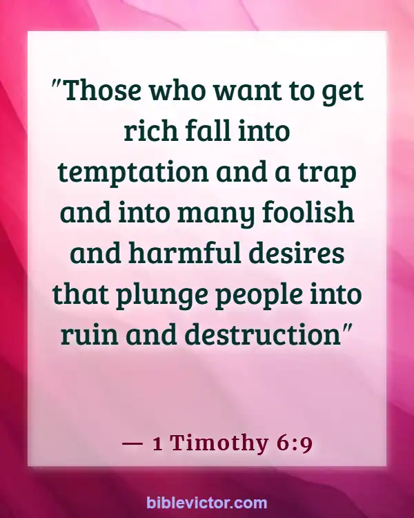Bible verses About Lottery (1 Timothy 6:9)