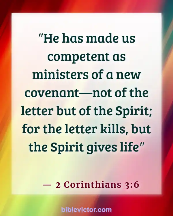 Bible verses About Purpose Of The Law (2 Corinthians 3:6)