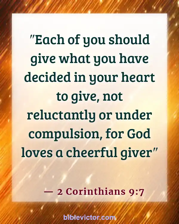 Bible verses About Overcoming Greed (2 Corinthians 9:7)