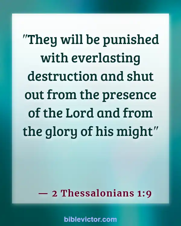 Bible verses About Unbeliever (2 Thessalonians 1:9)