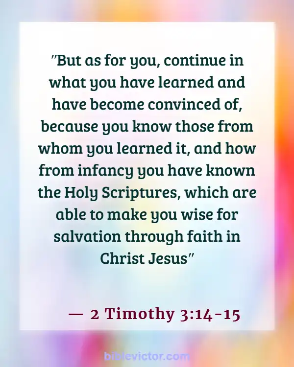 Bible Verses About Youth Serving God (2 Timothy 3:14-15)