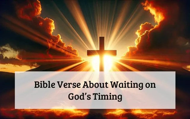 Bible Verse About Waiting on God’s Timing