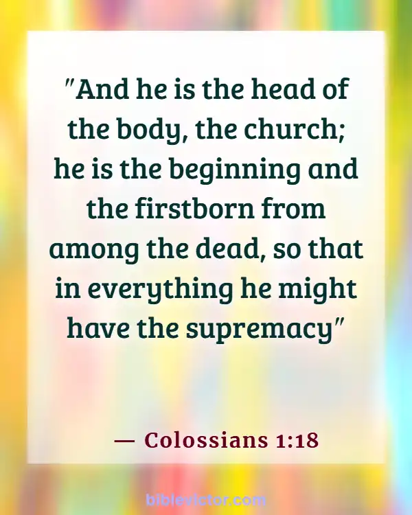 Bible verses About Body Of Christ (Colossians 1:18)