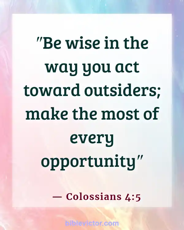 Bible verses About Keeping Company With Sinners (Colossians 4:5)