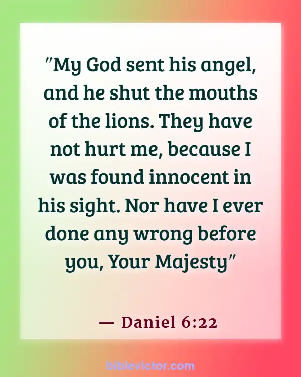Bible verses About Angels And Demons (Daniel 6:22)