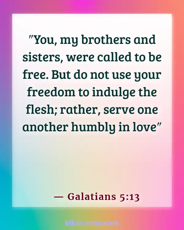Bible verses About Consuming Alcohol (Galatians 5:13)