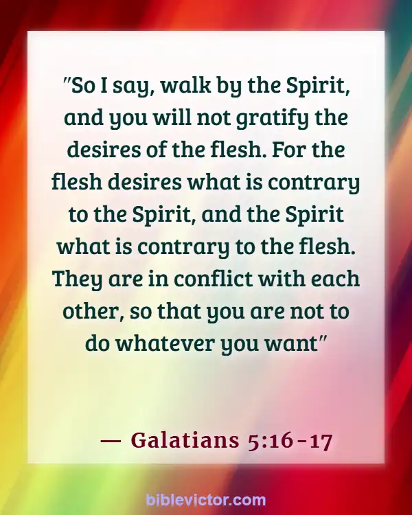 Bible verses About New Creation In Christ (Galatians 5:16-17)