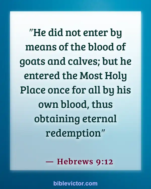 Bible verses About Atonement (Hebrews 9:12)