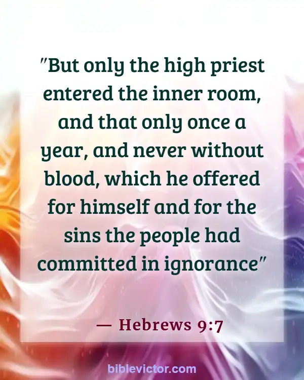 Bible verses About Atonement (Hebrews 9:7)