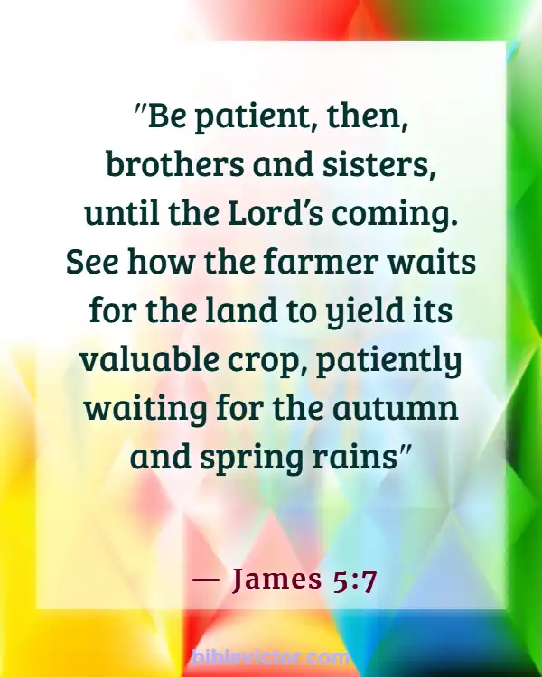 Bible Verse About Waiting on God’s Timing (James 5:7)