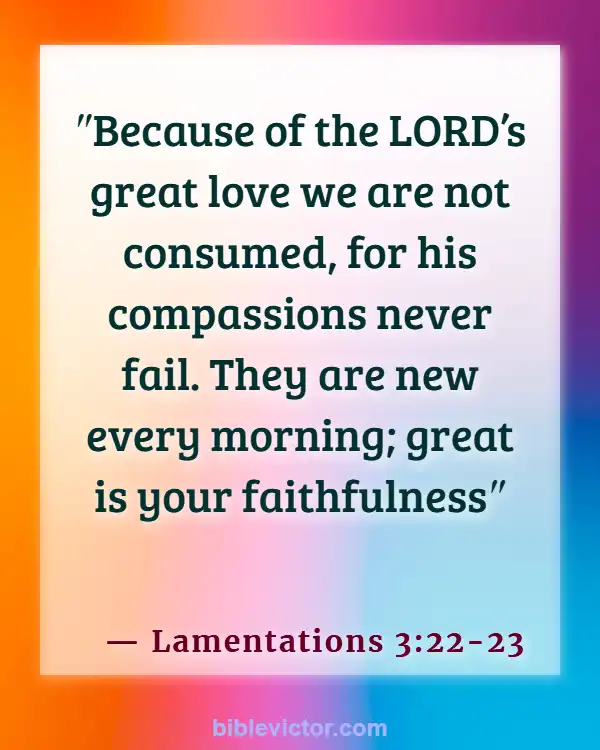 Bible Verses About Remembering What God Has Done (Lamentations 3:22-23)