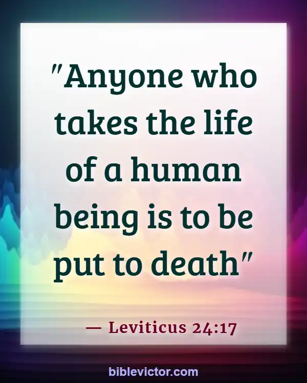 Bible verses About Punishment For Murder (Leviticus 24:17)