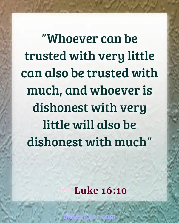 Bible verses About Handling Money (Luke 16:10)