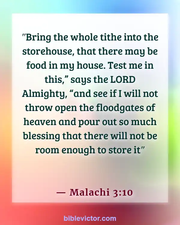 Bible verses About Handling Money (Malachi 3:10)