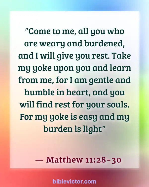 Bible verses About Peace Of Mind (Matthew 11:28-30)