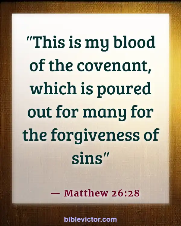 Bible verses About Forgiveness Of Sins (Matthew 26:28)