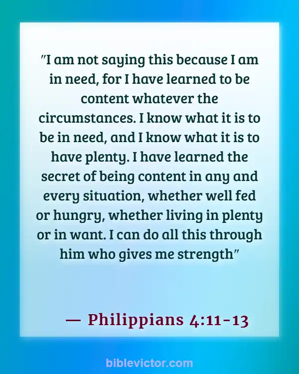 Bible verses About Lottery (Philippians 4:11-13)
