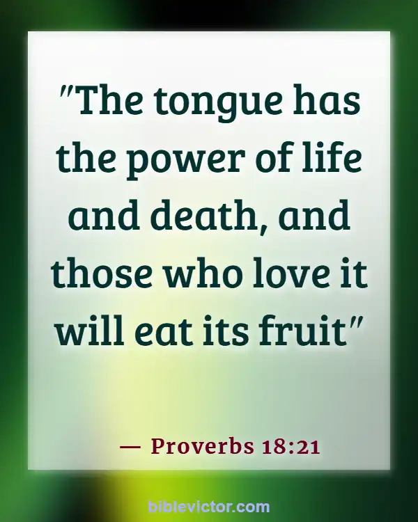 Bible verses About Bad Language (Proverbs 18:21)