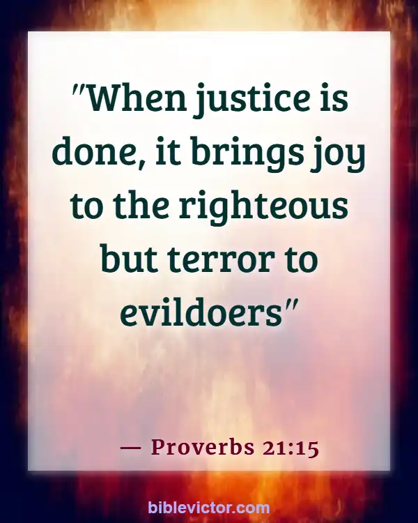 Bible Verses About The Wicked Being Punished (Proverbs 21:15)