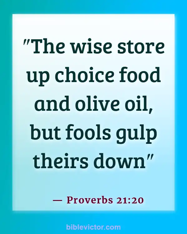 Bible verses About Lottery (Proverbs 21:20)