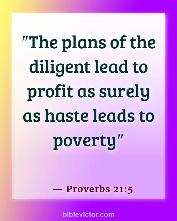 Bible verses About Handling Money (Proverbs 21:5)
