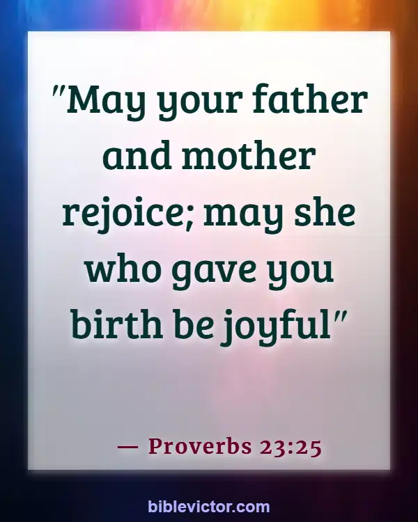 Bible verses About Honor Mother (Proverbs 23:25)