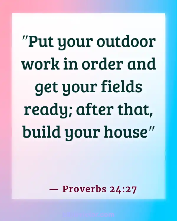 Bible verses About Handling Money (Proverbs 24:27)