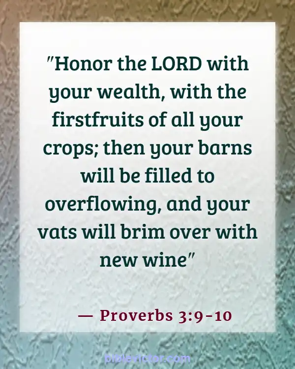 Bible verses About Lottery (Proverbs 3:9-10)