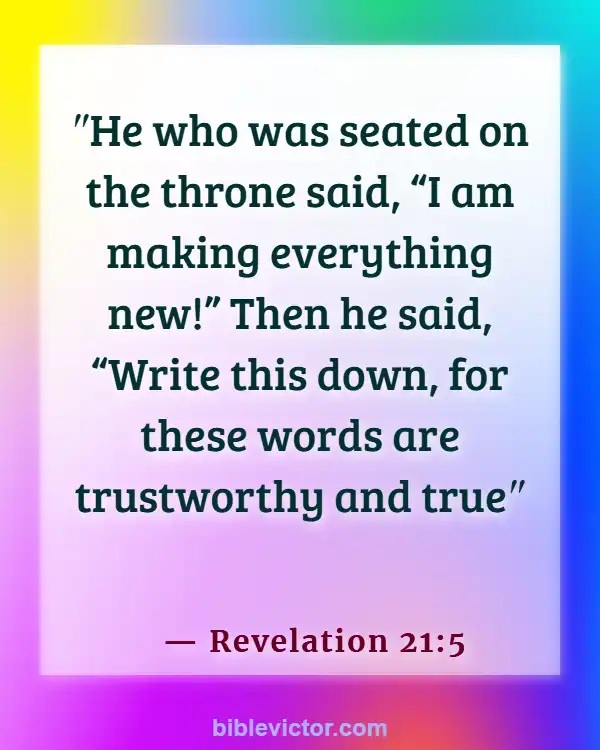 Bible verses About New Creation In Christ (Revelation 21:5)