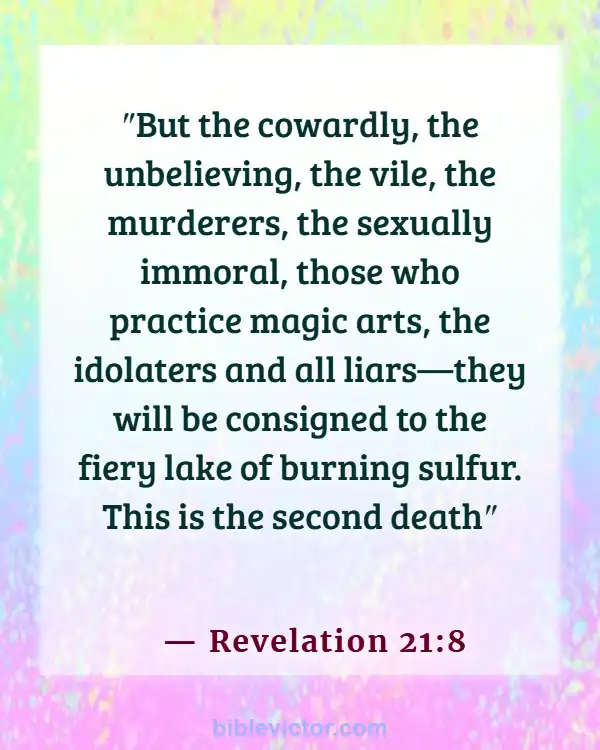 Bible verses About Punishment For Murder (Revelation 21:8)
