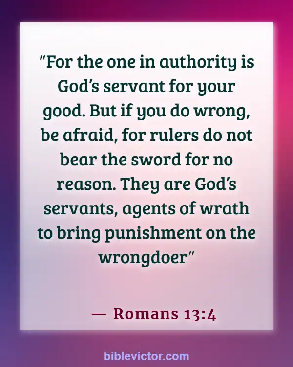 Bible verses About Punishment For Murder (Romans 13:4)