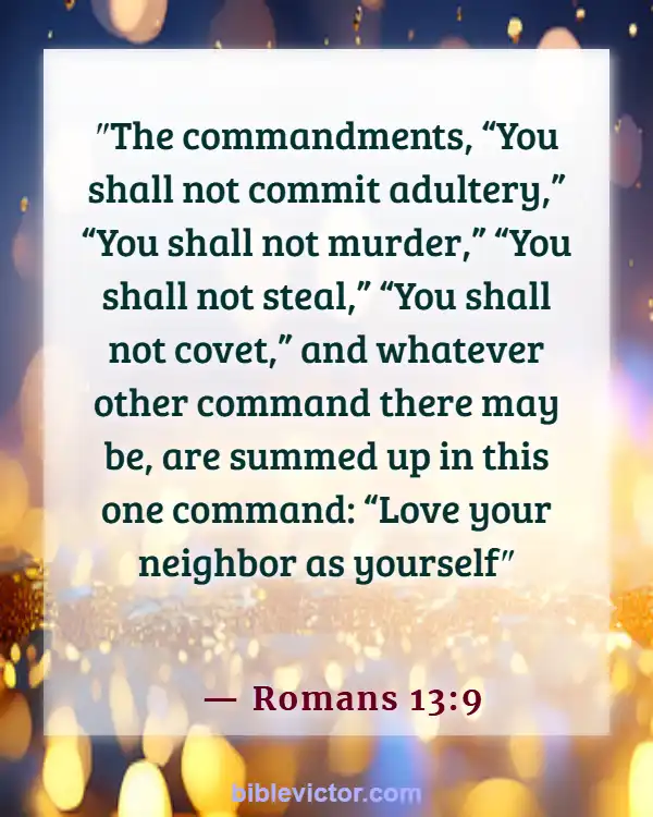 Bible Verses About Loving Your Neighbor (Romans 13:9)