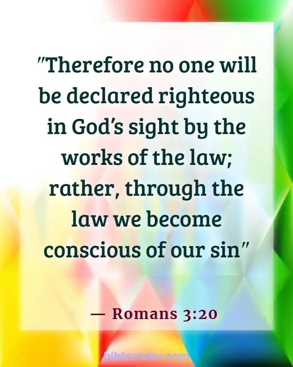 Bible verses About Purpose Of The Law (Romans 3:20)