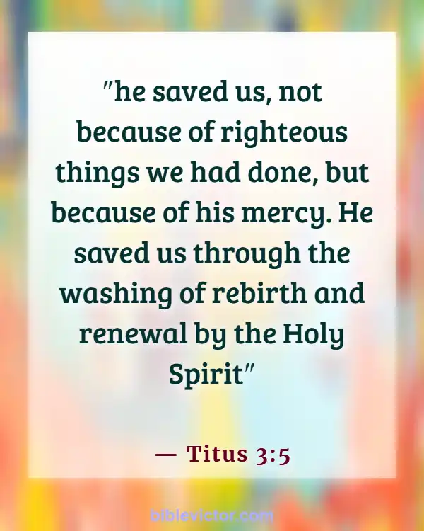 Bible verses About New Creation In Christ (Titus 3:5)