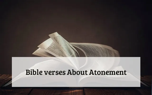 Bible verses About Atonement