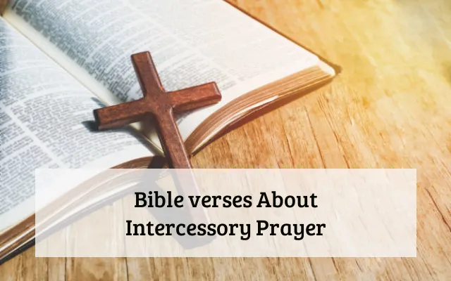 Bible verses About Intercessory Prayer