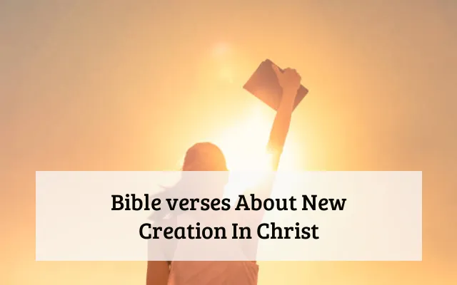 Bible verses About New Creation In Christ